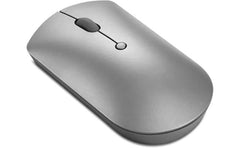 Lenovo 600 Bluetooth Silent Mouse, Blue Optical Sensor, Adjustable DPI, 4 Button, Microsoft Swift Pair, Windows, Chrome, Gray