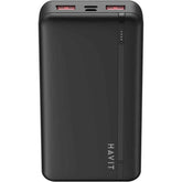 Havit Pb92 Power Bank 20000mah Dual Fast Charge 20w & 22.5w , Multiple Usb A Outputs, Usb Type C , Led Indicator, Triple Proteion Charging For Compatible Devices Black