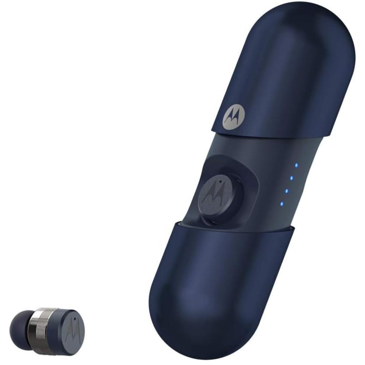 Motorola Vervebuds 400 True Wireless Earbuds With Sleek Innovative Design & Portable Charging Case – Royal Blue - CompuMe