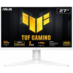 ASUS TUF VG27AQML1A Gaming 27" Fast IPS 2K HDR QHD 260Hz 1ms HDR400 G-SYNC Compatible Variable Overdrive 100% sRGB w/ Speakers , White