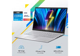 Laptop ASUS Vivobook 15 (X1504VA) |Intel® Core™ i5-1334U Processor, 16GB DDR4 (Customized), 512GB SSD, 15.6-inch FHD 180 Hinge | 13th Generation - Cool Silver