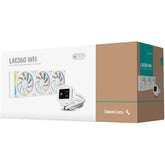 DeepCool LM360 ARGB Liquid Cooler 360mm 2.4" IPS Display Full Customized Supports MP4 Gen 6 Water Pump 3400RPM Anti-Leak For AMD & Intel - White