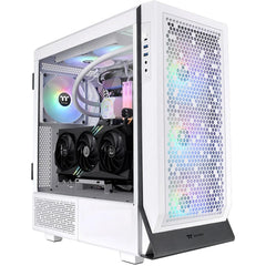 Thermaltake Ceres 500 E Atx Tempered Glass Side Panel 4x Pwm Argb Fans Rotational Pcie Slots & Gpu Holder White