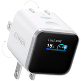 Anker Smart Display Charger, Anker Nano USB C Charger Block, 45W Max GaN Phone Charger,180° Foldable Plug,Smart Recognition,Built-in Care Mode,for iPhone17/16/15 - White