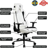 Arozzi white gaming chairs Vernazza Soft PU Leather Ergonomic Office and with High