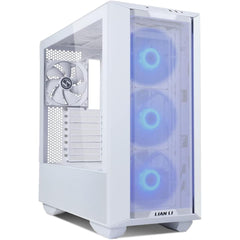 LIAN LI LANCOOL 3R-W Aluminum High Airflow Mesh Front Panel ARGB w/ 4 PWM Fans w/ USB Type-C - White