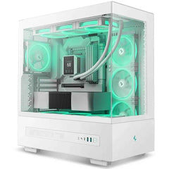 Deepcool Ch690 Digital Mid Tower W/ Semi Glass Panel & Digital Display For Real Time Monitoring Support 420mm Radiator & Rear Conneor , White
