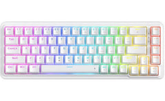 Redragon K709 NOVA 65% Wired Gasket RGB Gaming Keyboard, 68 Keys Hot-Swap Compa Mechanical Keyboard w/Free-Mod Socket, 3-Layer Noise Dampening & Dedicated Arrow Keys, Quiet Custom Linear Switch , White