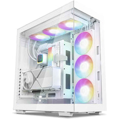 Deepcool Ch780 Atx+ Panoramic Dual Chamber W/ Vertical Mount & Gen 4 Riser Cable Tempered Glass 3x Trinity 140mm Argb Fans White
