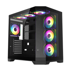 GAMEMAX HYPE-A Black ATX ARGB GAMING CASE