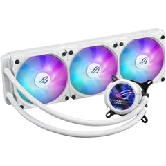 Asus Rog Strix Lc Iii 360 Argb Lcd All In One Cpu Liquid Cooler For Intel® & Amd With 2.1" Ips Lcd, Asetek’s New Gen7 V2 Pump, And Premium Rog Argb Fans , White - CompuMe