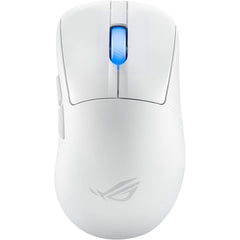 Asus Rog Keris Ii Ace Ultralight 54g Ergonomic Gaming Mouse, 42,000 Dpi Rog Aimpoint Pro Sensor, Rog Speednova Wireless, Micro Switches, 4,000/8,000 Hz Polling Rate Booster, White