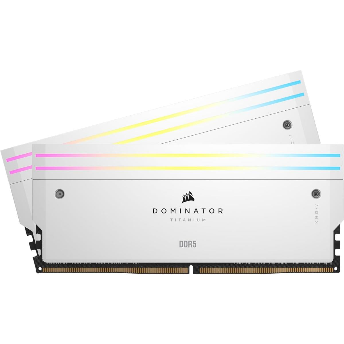Corsair Dominator Titanium Rgb 32gb (2 X 16gb) 288 Pin Pc Ram Ddr5 6000 (pc5 48000) Desktop Memory White - CompuMe