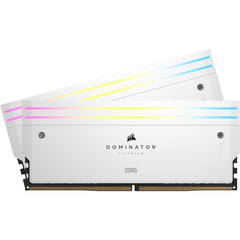 Corsair Dominator Titanium Rgb 32gb (2 X 16gb) 288 Pin Pc Ram Ddr5 6000 (pc5 48000) Desktop Memory White