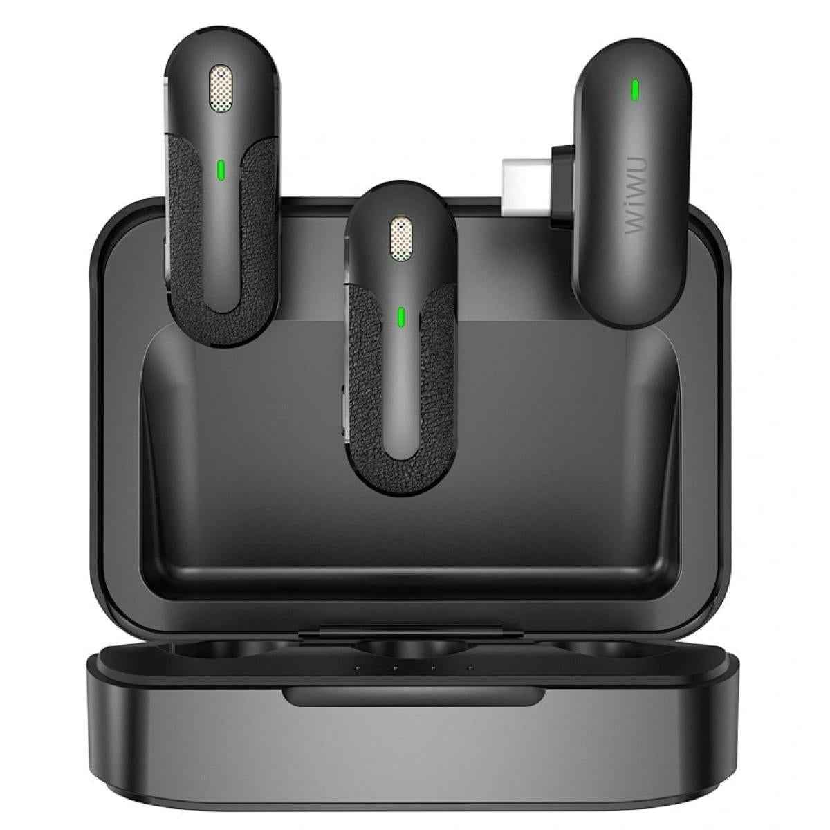 Wiwu Wi Wm002 Wireless Microphone With Anc Noise Reduion, And Mute Funion Low Latency, Plug And Play, Up To 30m Type C