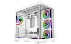 Cooler Master Elite 600 ATX Mid-Tower Case White | 7X Pre-Installed Reverse ARGB Fans | Tempered Glass Side Panel | 360mm AIO & ATX Mobo Support | USB 3.2 Gen 2x2 Type-C | RTX 50 Series GPU Ready