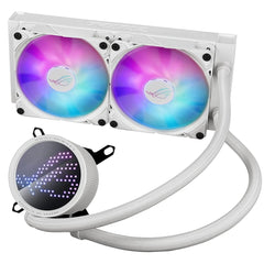 Asus Rog Ryuo Iii 240 Argb Aio Liquid Cooler 240mm For Intel & Amd 2x 120mm Argb Fans & Anime Matrix™ Led Display White