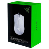 Razer Deathadder Essential Gaming Mouse 6400 Dpi Optical Sensor 5 Programmable Buttons Mechanical Switches Rubber Side Grips White Edition