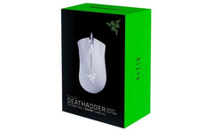 Razer Deathadder Essential Gaming Mouse 6400 Dpi Optical Sensor 5 Programmable Buttons Mechanical Switches Rubber Side Grips White Edition