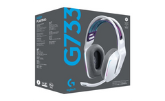 Logitech G733 Lightspeed Wireless Headset W/ Suspension Headband Lightsync Rgb & Blue Voice Mic Technology , White
