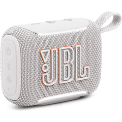 JBL Go 5 - Ultra-Portable Waterproof & Drop-Proof Speaker with JBL Legendary Sound & Ambient Edge Lighting, AirTouch Instant Stereo Pairing or Link Multiple Compatible Speakers via Auracast™ (White)