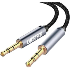Choetech Aux002 3.5mm 1.2m Male To Male Audio Gold Plated Aux Cable Black - CompuMe