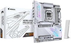 Gigabyte X870e Aorus Pro X3d Ice Atx Am5 Motherboard, Amd X870e Chipset, 4x Ddr5 Dimm Slots, Up To 256gb Max Memory, 1x Pcie 5.0 X16 With Pcie Ud Slots, 4x M.2 Slots