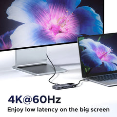 Ugreen Uno 35998 Usb C Hub 6 In 1 Multiport Adapter 4k60hz 100w Usb C Pd, 2x 10gbps Usb C, And 2x 10gbps Usb A Ports With Led Display