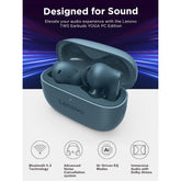 Lenovo Tws Earbuds Yoga Pc Edition Tidal Teal Aive Noise Cancellation Bluetooth 5.3 Wireless Earbuds Enc 3 Mic Clear Calls Ai Eq Mode Switch For Gaming, Movies, Music, And Meetings