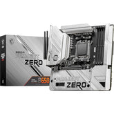 MSI B650M PROJE ZERO Wi-Fi 6E & BluetoothAM5 AMD B650 Ryzen 7000 DDR5 2x M.2 mATX Back Conne Design