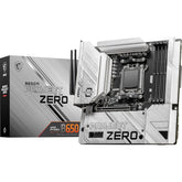 Msi B650m Proje Zero Wi Fi 6e & Bluetootham5 Amd B650 Ryzen 7000 Ddr5 2x M.2 Matx Back Conne Design - CompuMe