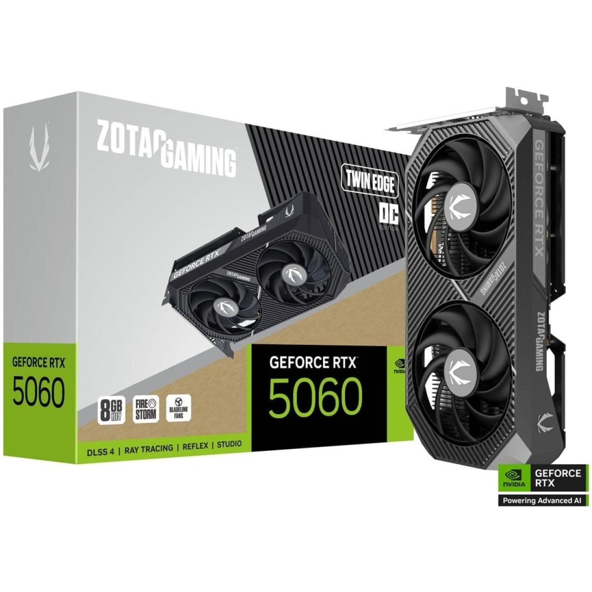 ZOTAC GAMING GeForce RTX 5060 Twin Edge OC 8GB GDDR7 - Graphics Card | ZT-B50600H-10M | ZOTAC GAMING GeForce RTX 5060 Twin Edge OC 8GB GDDR7 - Graphics Card | ZT-B50600H-10M |