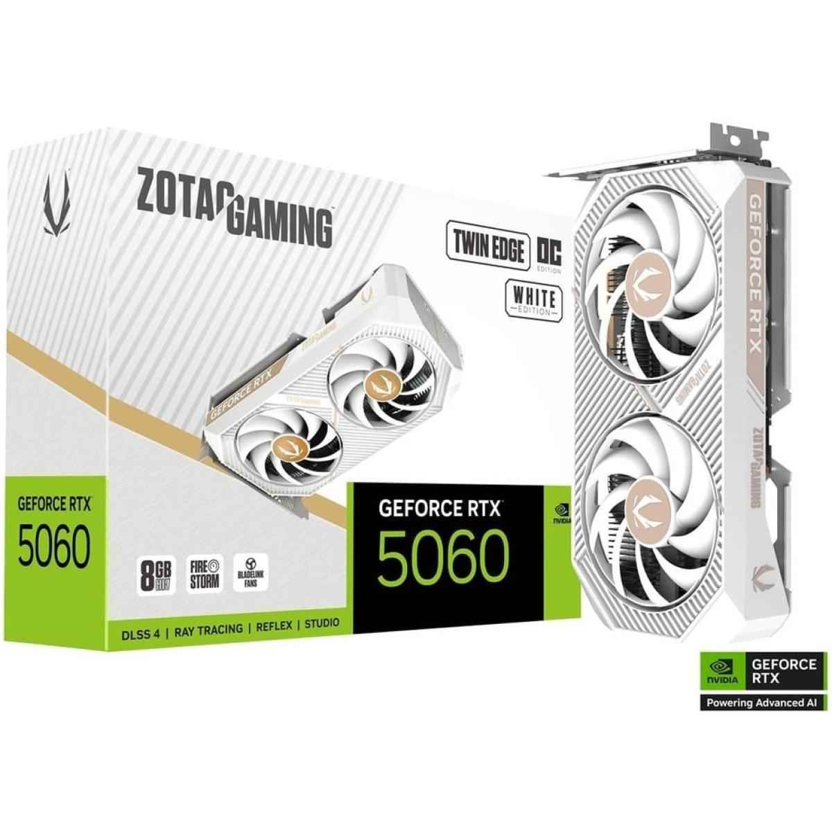 ZOTAC GAMING GeForce RTX 5060 Twin Edge OC White Edition 8GB GDDR7 - Graphics Card | ZT-B50600Q-10M |