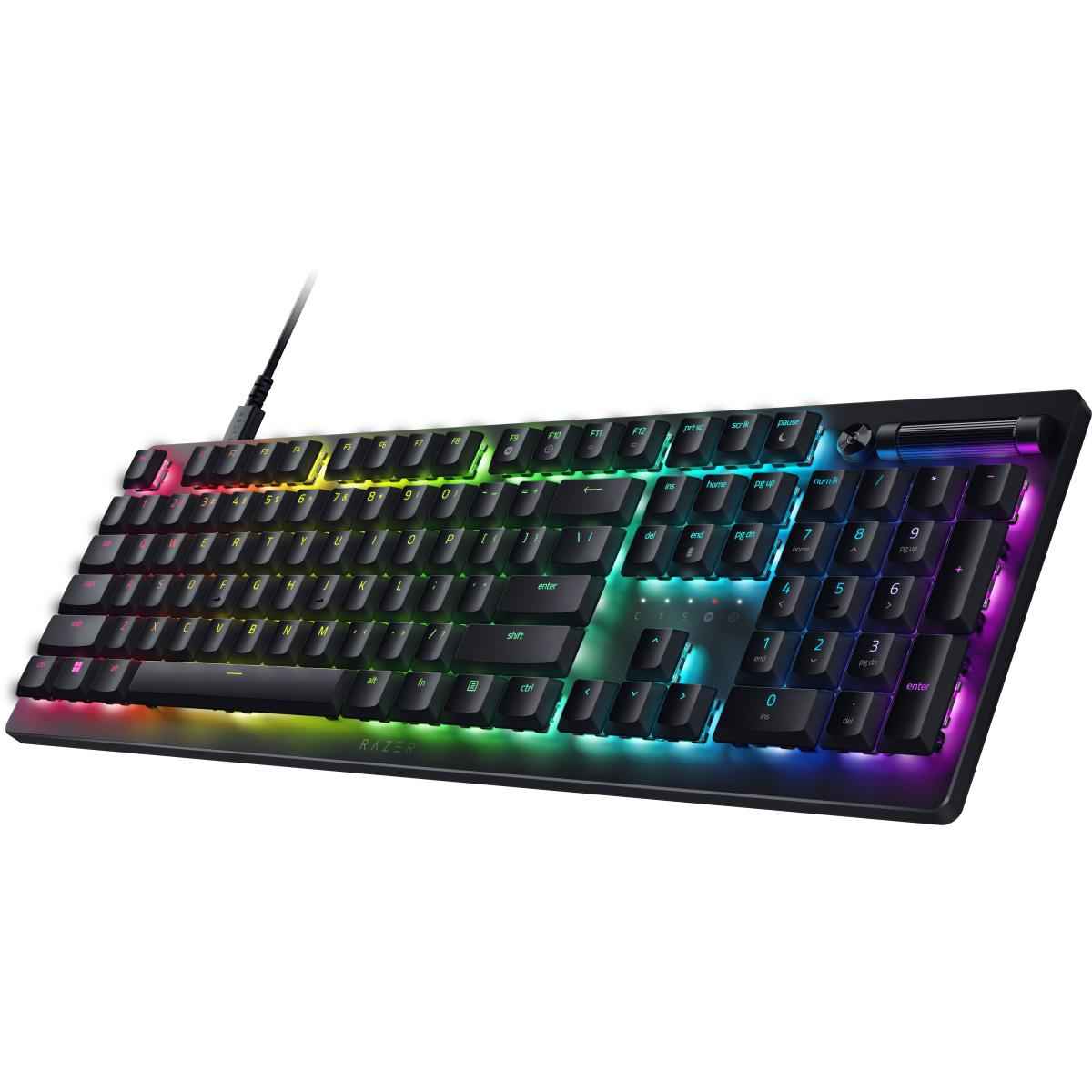 Razer Deathstalker V2 Low Profile Optical Switches Durable Keycaps & Aluminum Top Plate W/ Roller & Media Button Linear Red
