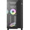 GameMax NEX C53 Black – Compact Panoramic ARGB Gaming Case, BTF Motherboard Support, 4×ARGB Fans, 410mm GPU Clearance