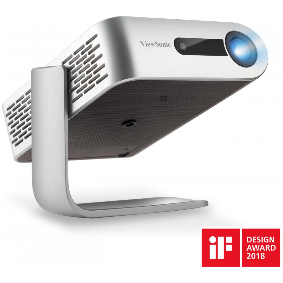 Viewsonic M1+_g2 Portable Smart Wi Fi Projeor W/ Dual Harman Kardon Bluetooth Speakers Hdmi Usb Type C & Built In Battery