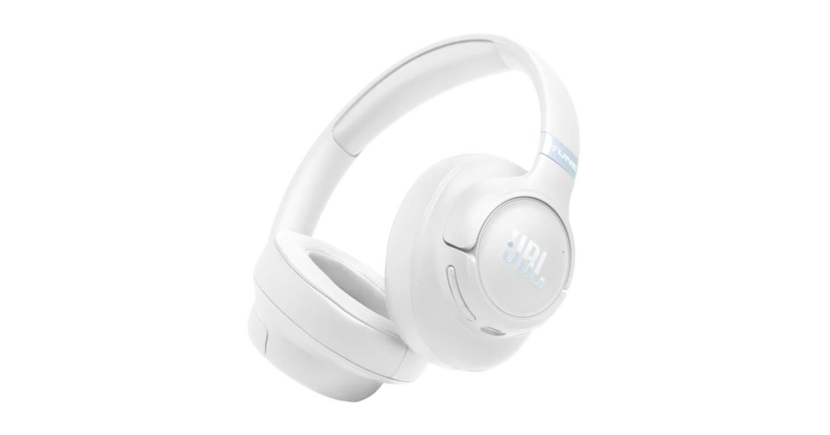 JBL Tune 780NC Wireless Over-Ear Headphones – Active Noise Cancelling | Pure Bass Sound | White
