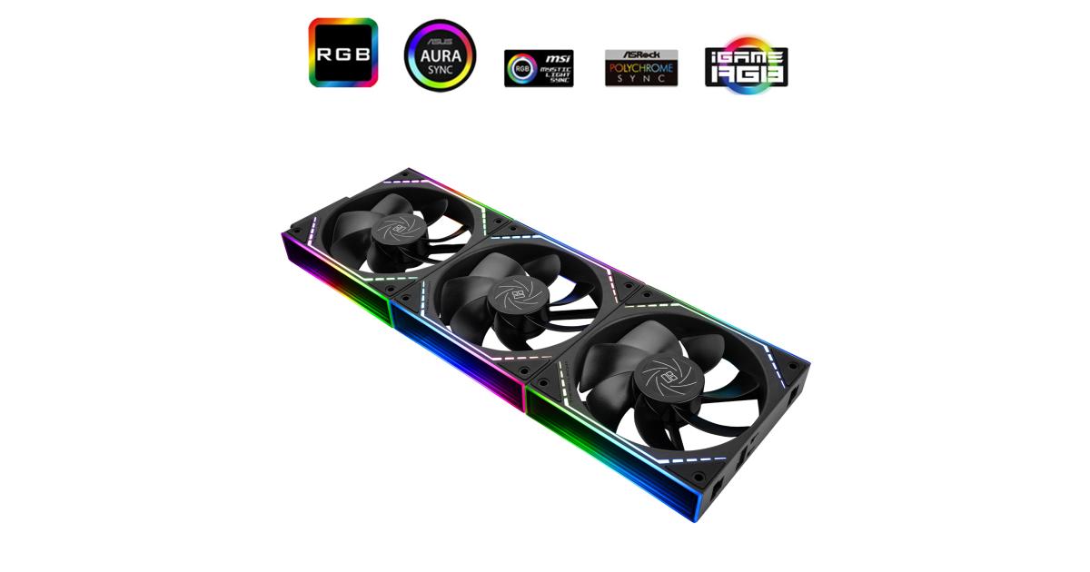 Thermalright TL-M12QR X3 (Black / LED) Balance Performance, Cooling Fan Kit 3in1 / S-FDB Bearing.