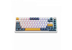 Machenike K600-B82W Mechanical Keyboard – 82-Key Gateron Brown Switches Hot-Swappable Volume Knob Wireless/Wired - White