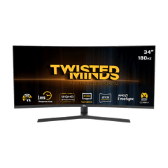 Twisted Minds Eclipse Pro Series 34" WQHD Curved Gaming Monitor – 180Hz, 1ms, HDR10