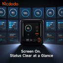 Mcdodo FreeGo Pro CH-139 - 100W Desktop Fast Charger, 2×Type‑C + 1×USB‑A + Built‑In 100cm Type‑C Cable, Smart Digital Display - 18 Months Warranty