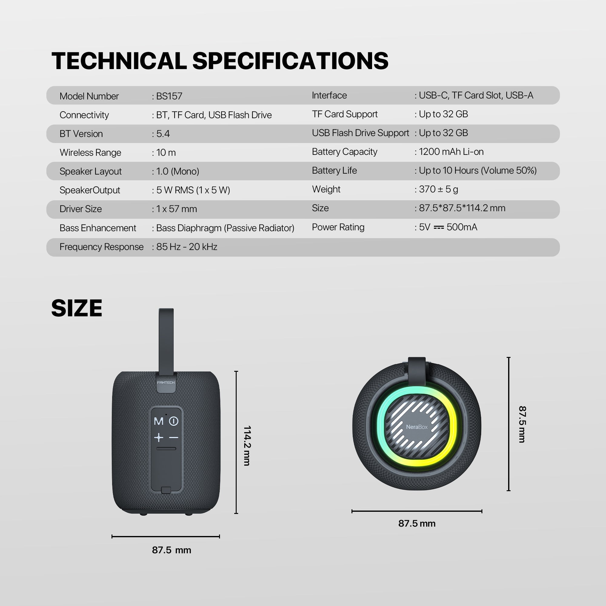 Fantech speaker for audio playback