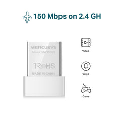 Mercusys MW150US N150 Wireless Nano USB Adapter – 150Mbps