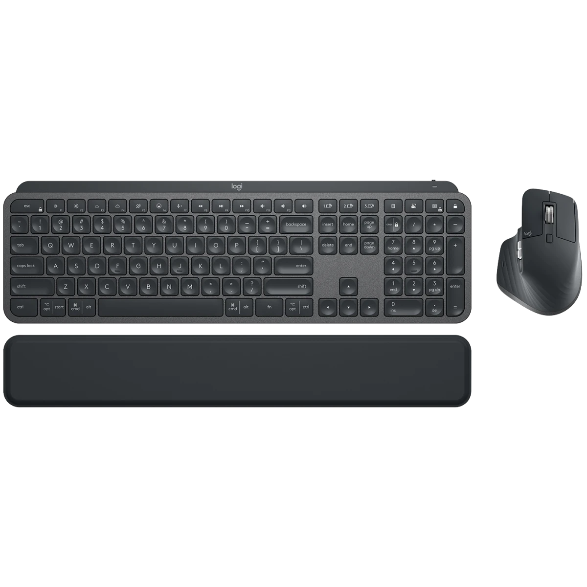 Logitech MX Master 3S Keys S Combo Performance Wireless Keyboard & Mouse with Palm Rest Customizable Illumination Fast Scrolling