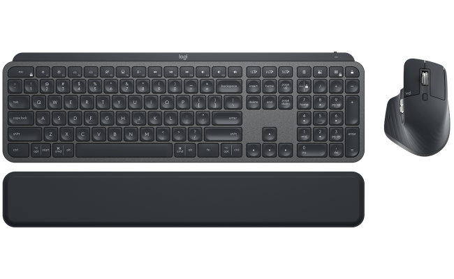 Logitech MX Master 3S Keys S Combo Performance Wireless Keyboard & Mouse with Palm Rest Customizable Illumination Fast Scrolling