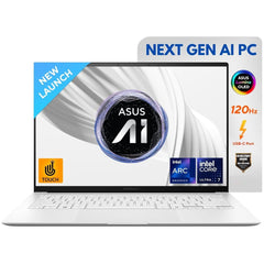 Asus Zenbook S 14 (2024) Ux5406sa New Intel Core Ultra 7 Gen Ii 256v Next Gen Ai W/ 2.8k Oled 120hz Touch Display , Scandinavian White - CompuMe