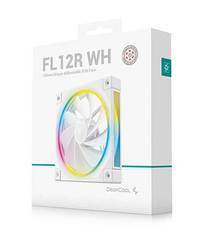 DeepCool FL12R Reversed Fan Blade 120mm Case Fans - White