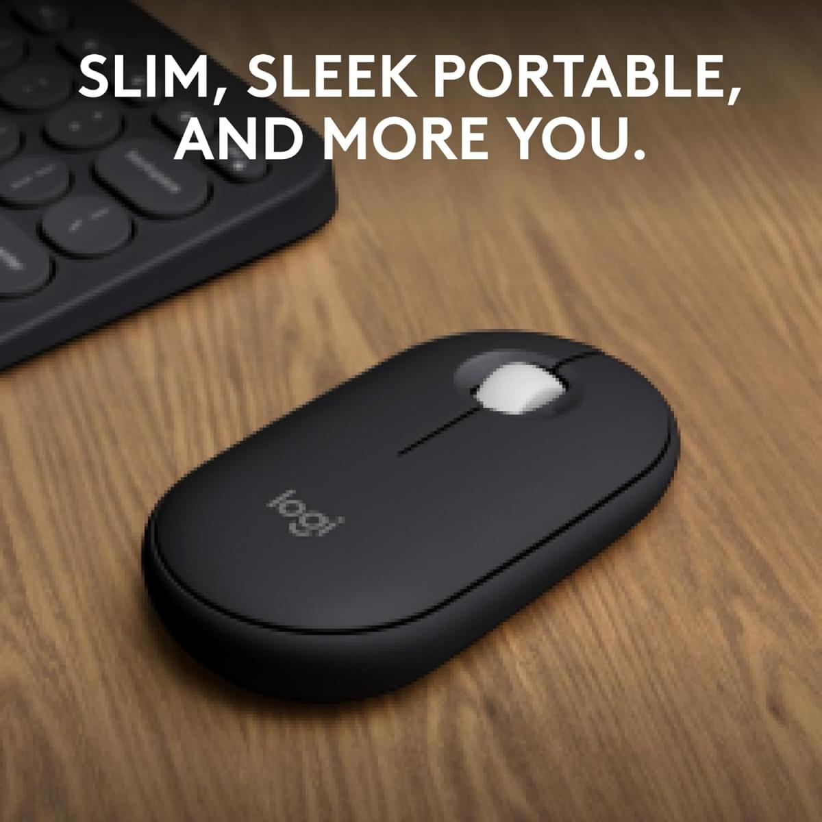 Logitech Pebble 2 M350s Slim Bluetooth Lightweight Customizable Button Quiet Clicks Easy Switch For Windows & Macos Black Logitech Pebble 2 M350s Slim Bluetooth Lightweight Customizable Button Quiet Clicks Easy Switch For Windows & Macos Black