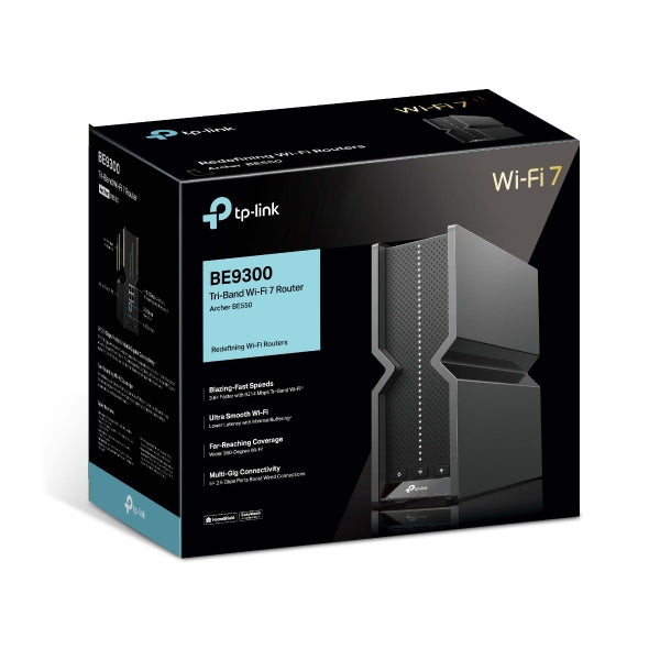 TP-Link Archer BE550 BE9300 Tri-Band WiFi 7 Router – 6 Antennas