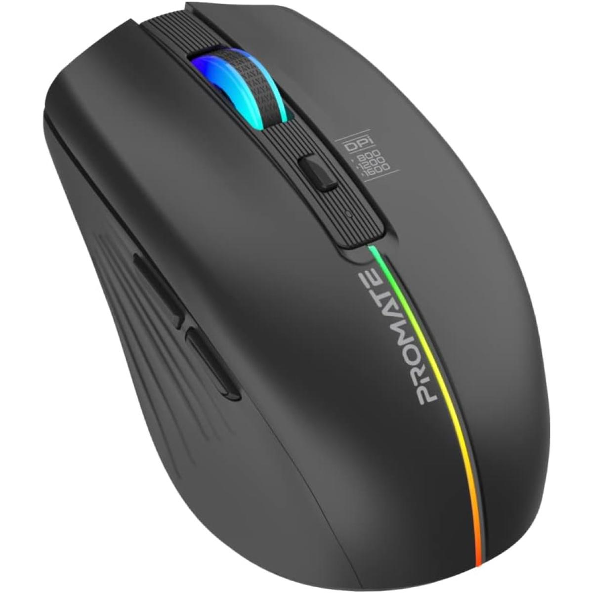 Promate RGB wireless gaming mouse for computer setup